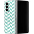Blue White Chevron Galaxy Z Fold4 5G Skin